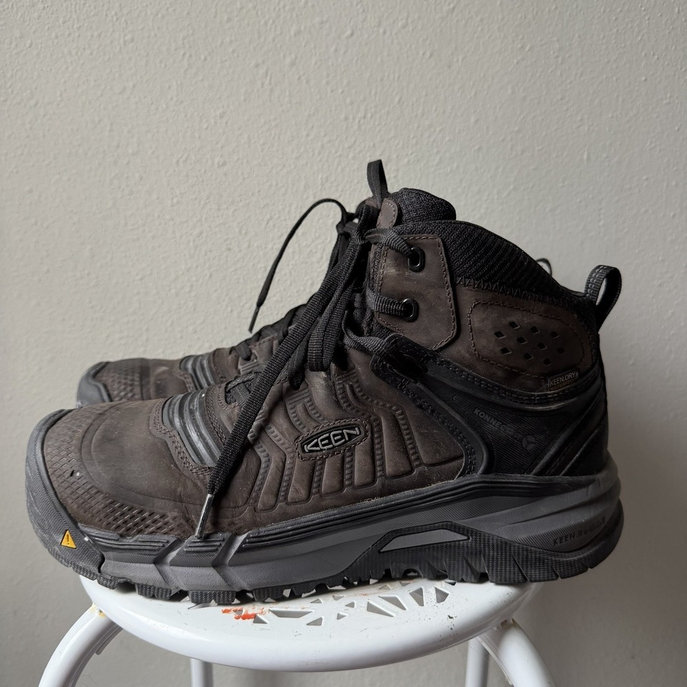 Keen Kansas City+ Mid Work Shoe Men's Size 11.5 D Safety Toe SR EH Brown 1026357